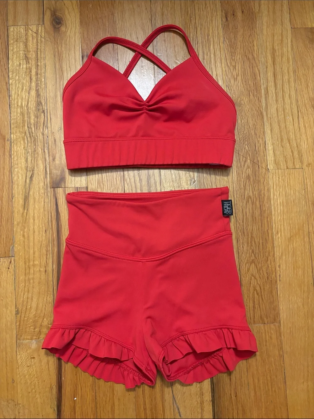 Tiger Friday dance Set - Ruffle Shorts & Crossback Top